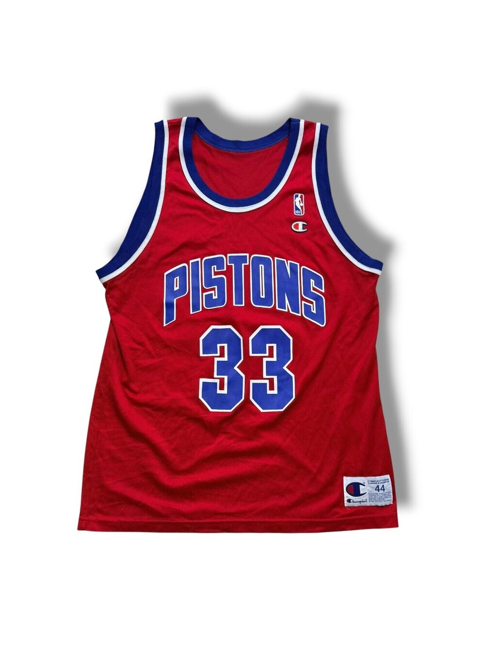 Vintage Champion Detroit Pistons Grant Hill #33 NBA Jersey Size 44 Red - CLEAN